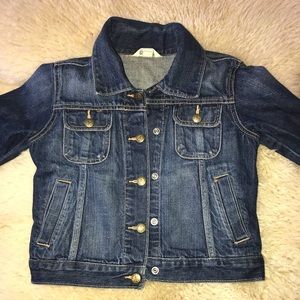 Girls Lands’ End blue jean jacket